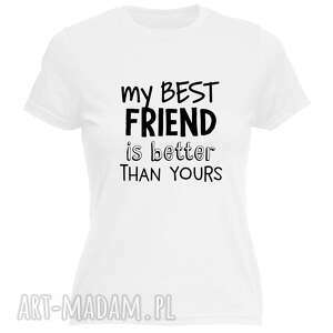 handmade pomysł na prezent koszulka z nadrukiem dla przyjaciółki, prezent najlepsza