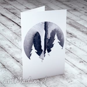 góry - karteczka na świąteczne życzenia kartki, boże