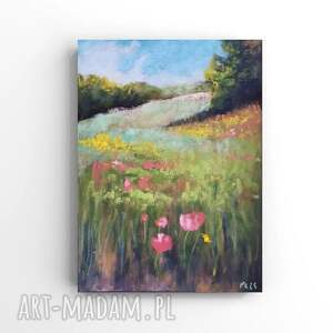 łąka - praca formatu 24/18 cm pastele suche