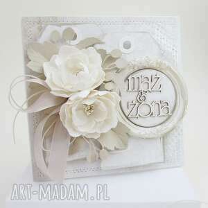 handmade scrapbooking kartki ślubny szyk - w pudełku