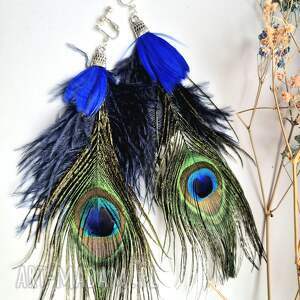 klipsy pióra wykonane w pojedynczym egzemplarzu piękne go, psw, et, bo