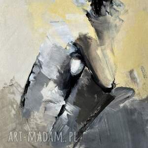 Yellow 40x60, nad łóżko, plakaty kobiet, obrazy do salonu