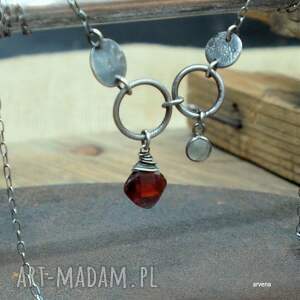 Granat z labradorytem - minimalistyczny 03, granaty