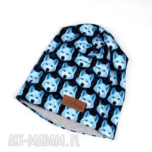 godeco czapka unisex beanie akita wilk, kolorowa ciepła