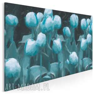 obraz na płótnie - łąka tulipany - 120x80 cm (10801)