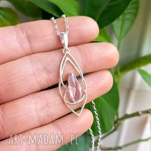 Aranea, naszyjnik, pająk, ametyst, łezka, wisior, srebro 925