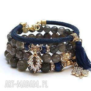 handmade dark blue and grey vol. 12-set /26.09.24/ zestaw bransoletek