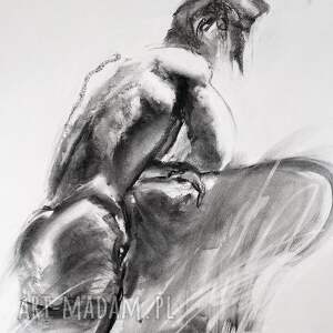 szkic mężczyzny 100x70 mężczyzna obraz, obrazy do sypialni