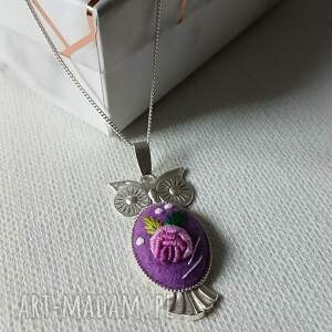 krainahafturecznego ręcznie haftowany wisior jazz filcu stylowo, boho