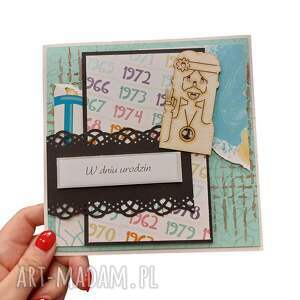 handmade scrapbooking kartki kartka urodzinowa "w dniu urodzin"