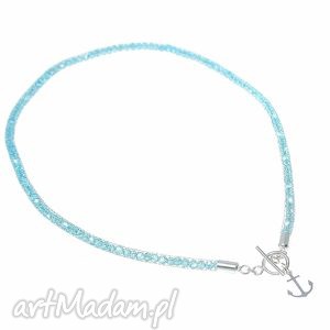 handmade naszyjniki naszyjnik aqua anchor