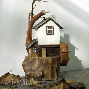 Prezent Drewniany domek, dekoracja, ozdoba - Biały Młyn