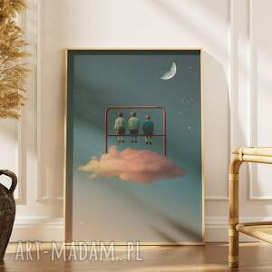 plakat trzepak - kolaż minimalistyczny 50x70cm z dziećmi, prezent