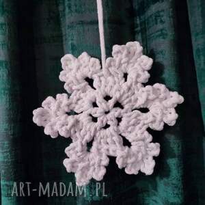 handmade pomysł na prezent śnieżynka szydełkowa 22cm