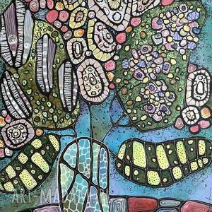 Prezent Kwiatowy zgiełk - oryginał, kwiaty, abstrakcja, 4mara