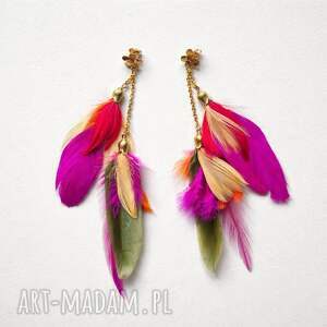 dlugie kolczyki pióra fo dam, et, bo fri