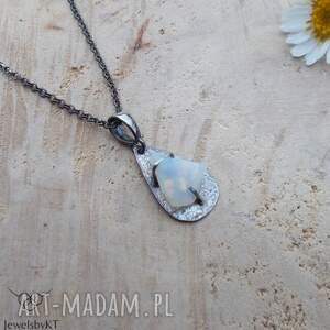 opalowa bryłka - naszyjnik, surowe kamienie, opal z etiopii, minimalizm