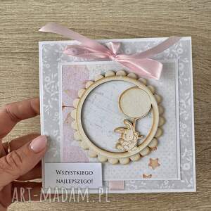 Prezent Kartka na urodziny roczek babyshower, gratulacje