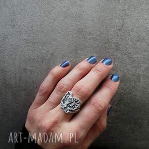 metalsilvertrees pierścionek orzeł z akwamarynem srebro 925 pierścień, srebrne