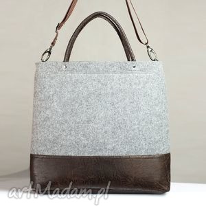 ręczne wykonanie torebki tote simply nude (dark)