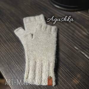 Mitenki damskie z wełny, moheru i jedwabiu handmade