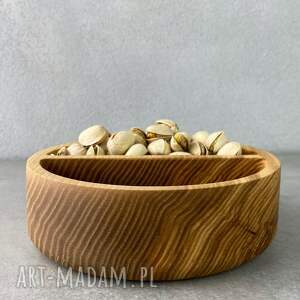drewniana miska na przekąski z jesionu, drewna miseczka