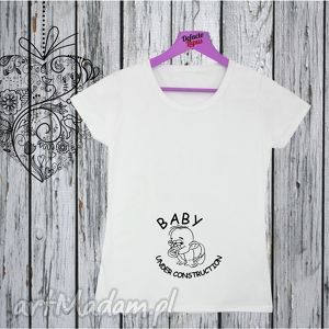 koszulka z nadrukiem ciążowym, dla kobiety w ciąży, mama, ciążowa, żona, ciąża