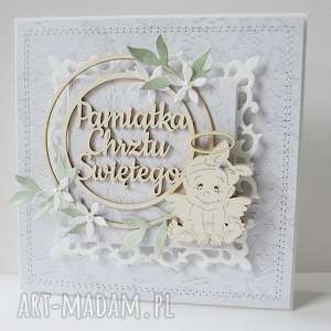 ręcznie robione scrapbooking kartki chrzest - pamiątka w pudełku