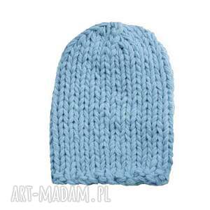 handmade czapki czapa błękitna
