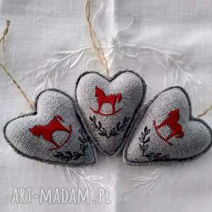 lhotse design zawieszki ozdobne z haftem styl skandynawski rustykalny