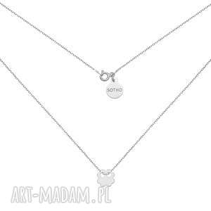 srebrny naszyjnik z koniczynką minimalistyczny, prezent, blogerski