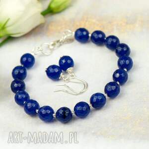 Klasyczny komplet z fasetowanych agatów a1000 6