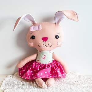 handmade maskotki królik tuptuś - klara - 44 cm