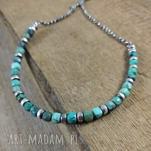 delikatny z turkusu II, turkus, srebro 925, naszyjnik