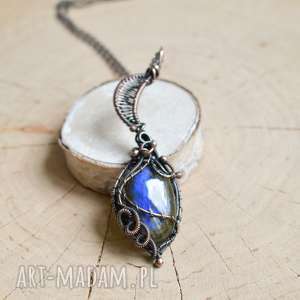 aztec blue moon - naszyjnik z labradorytem niebieskim prezent dla mamy