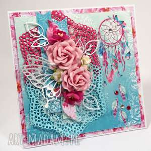 handmade scrapbooking kartki kartka z motylem