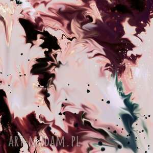 plakat abstract magenta abstrakcja, fluid art