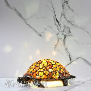 amberlampoliwa lampa na biurko, komodę z bursztynem bałtyckim 250g - tortuga