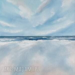 oryginalny prezent, bohemian soul spokój obraz morze plaża, niebieski