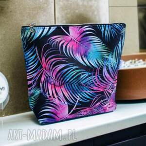 kosmetyczka damska welurowa etui do torebki organizer torby duża