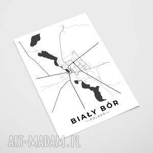 Prezent Mapa Biały Bór - format 30x40 cm, plakat, plakaty