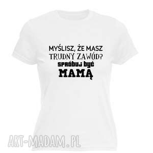 handmade upominek święta koszulka z nadrukiem dla mamy, prezent najlepsza mama, prezent