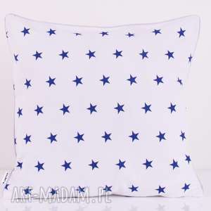 poduszka little stars navy blue 40x40cm, gwiazdki, stockholm, skandynawski