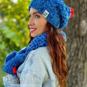 czapka merino 66- niebieskości smile marynosa