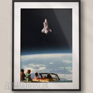 plakat trip - kolaż fine art 50x70cm podróżnika