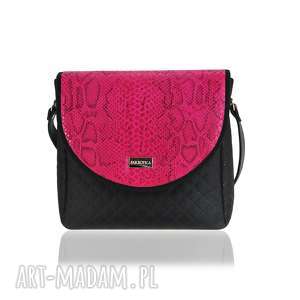 torebka puro classic 2498 fuchsia python na co dzień, mała