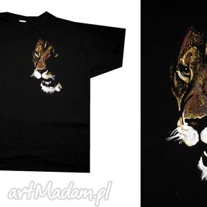 lion / lew, t-shirt, koszulka ręcznie, malowana, hand painted, świąteczny