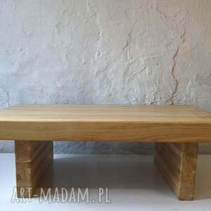 pracownia konesart dębowy stolik kawowy, drewno, industrial, loft desig