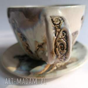 handmade ceramika komplet "jak bukiet kwiatów" 2