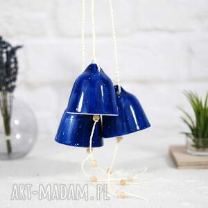 handmade pomysł na święta prezent ceramiczne dzwonki choinkowe - niebo